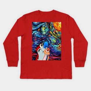 van Gogh Never Experienced Space Madness Kids Long Sleeve T-Shirt